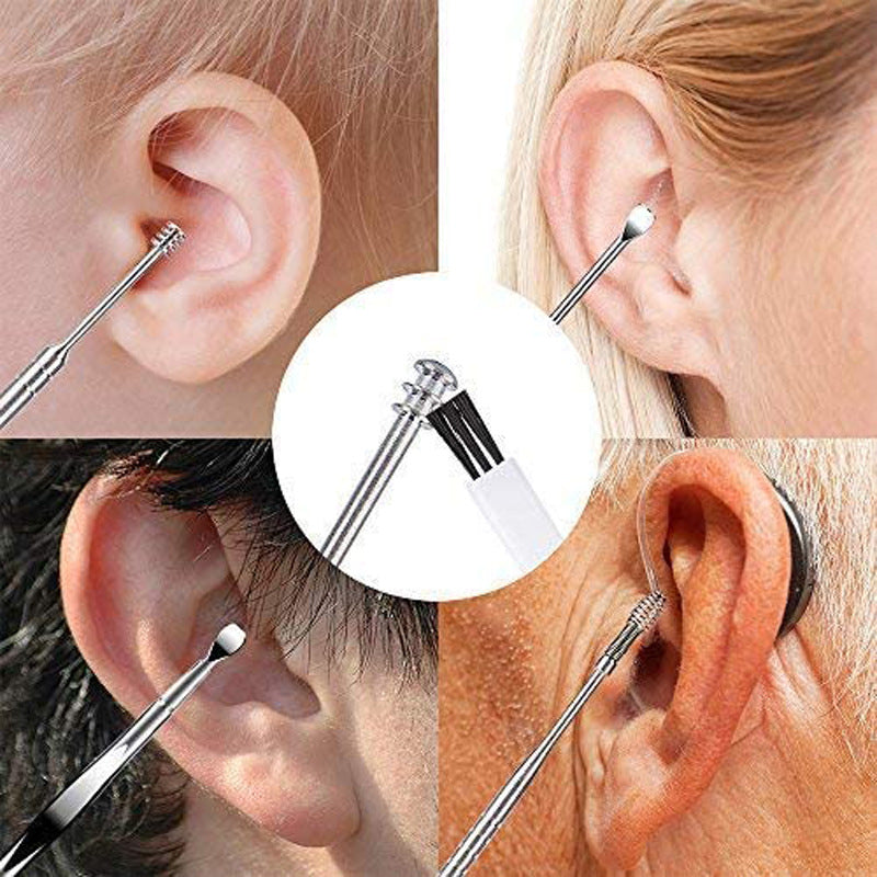Set Ear Wax Pickers Stainless Steel Earpick Wax Remover