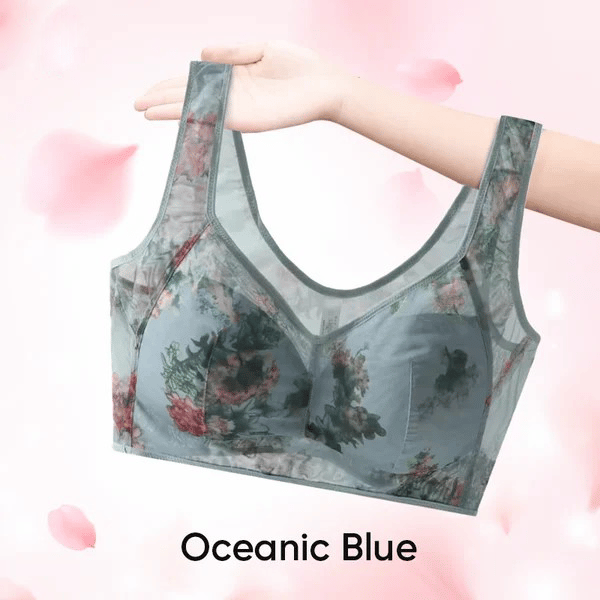 π Super gather bra | Ice Silk Lace Cooling Comfort Bra
