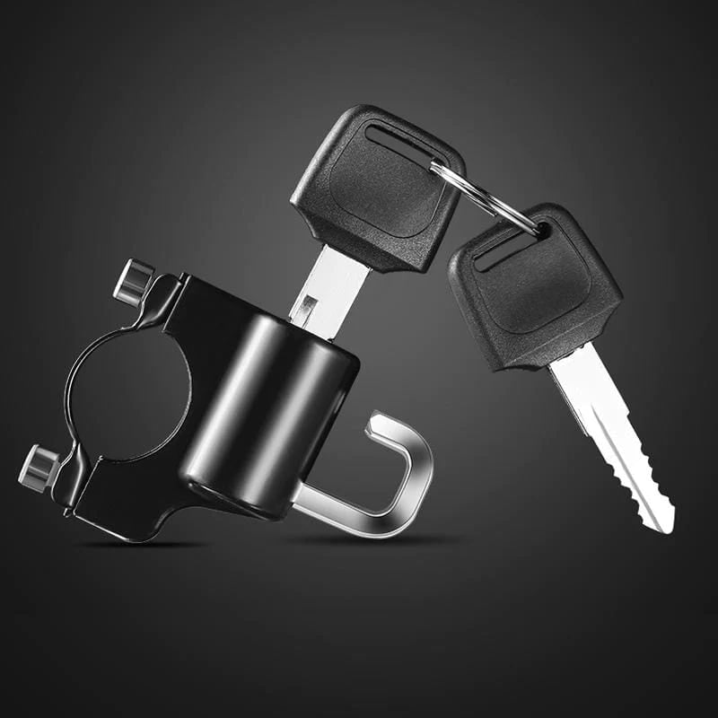 Multifunctional motorcycle helmet lock
