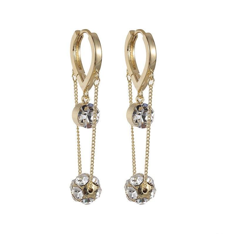 Crystal zircon Hydrangea Pendant Earrings