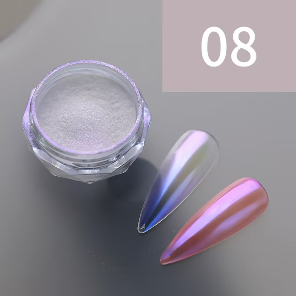 Chrome mirror effect nail powder