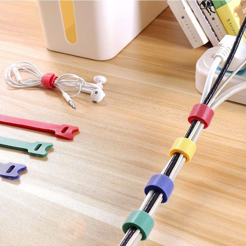 T-type Adhesive Velcro Fastener Tape (50 Pcs)