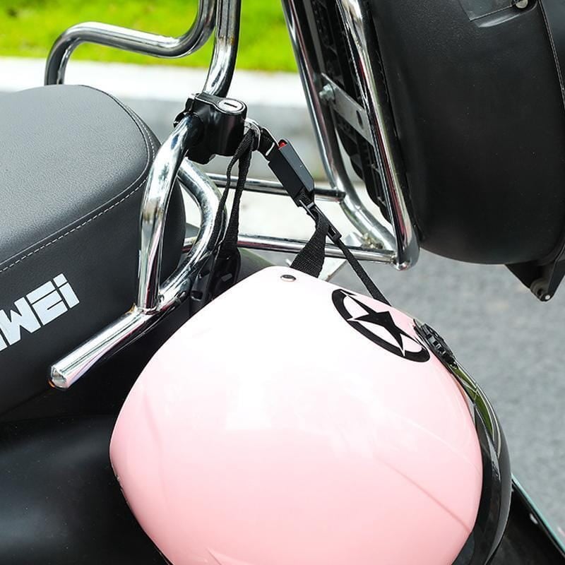 Multifunctional motorcycle helmet lock