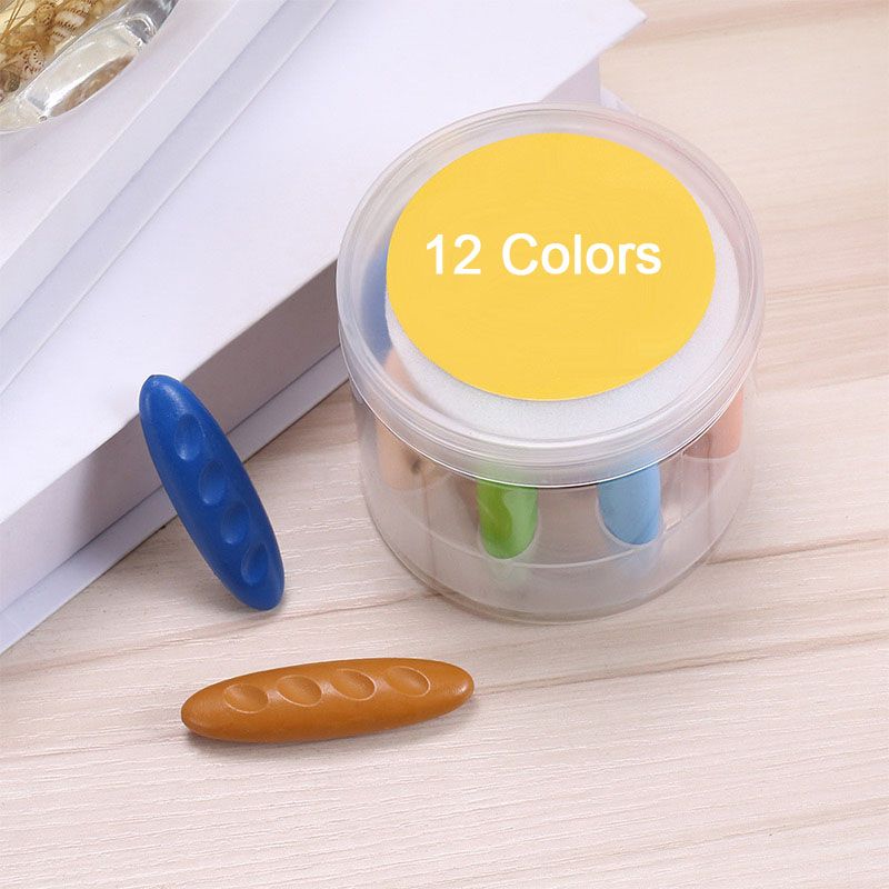 12 Colors Washable and Non-toxic Peanut Crayons