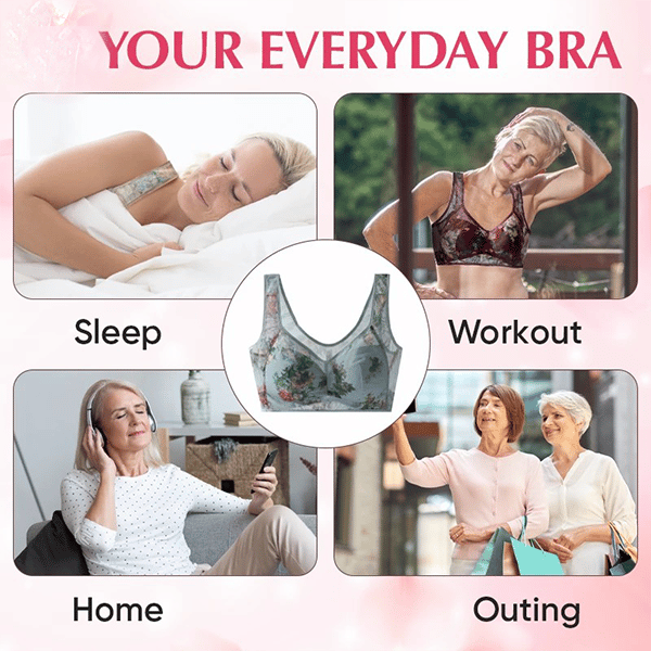 π Super gather bra | Ice Silk Lace Cooling Comfort Bra