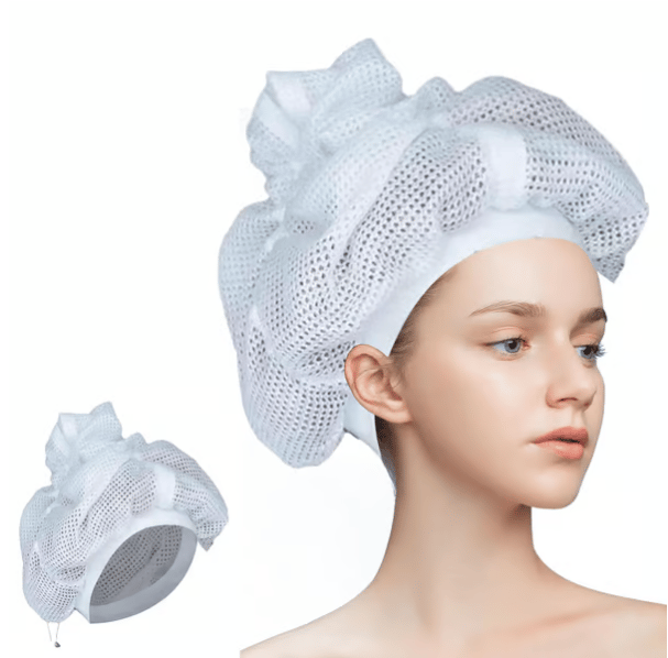 Net Plopping Cap For Drying Curly Hair