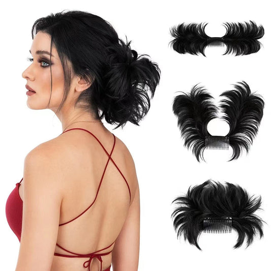 Messy Curly Hair Bun