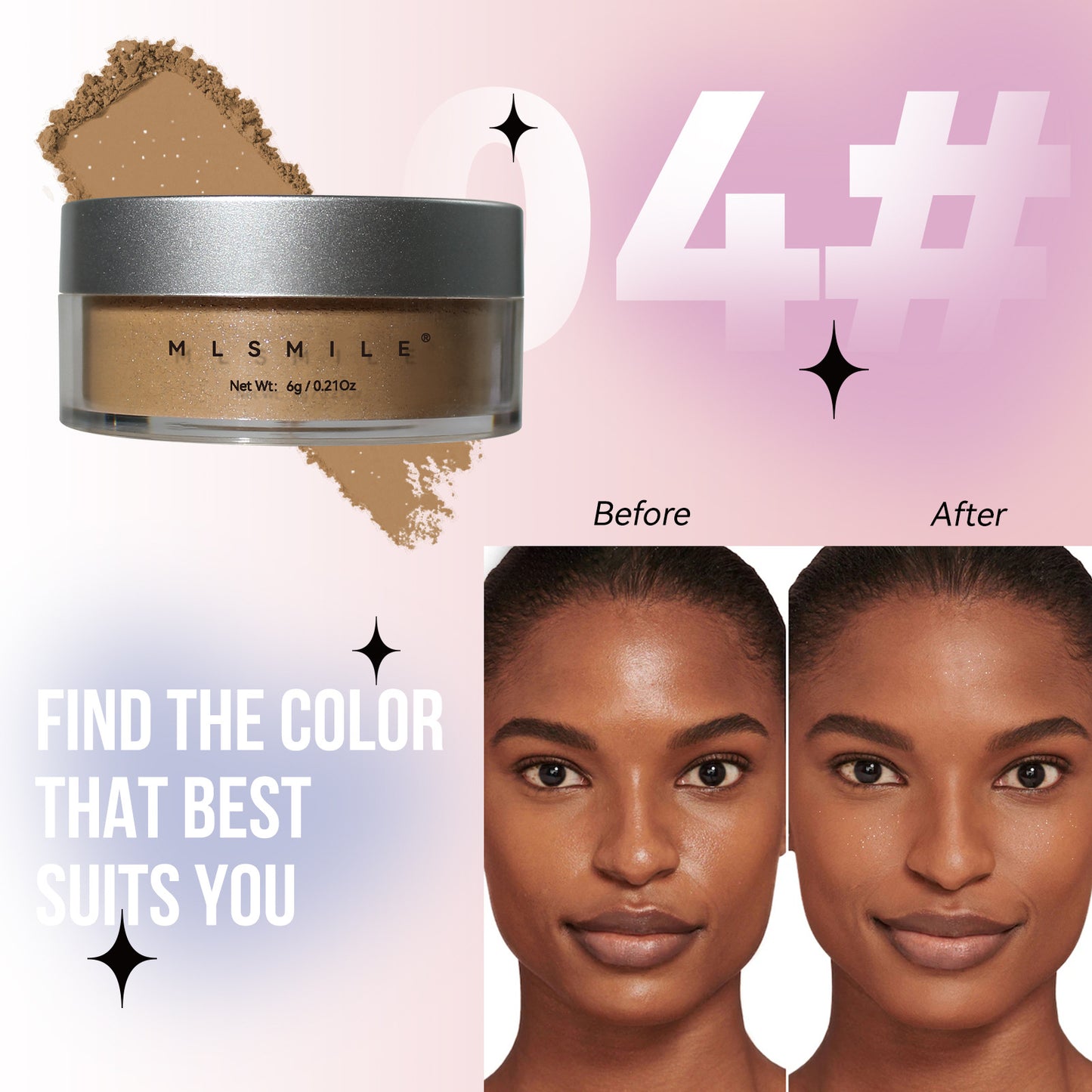 Diamond Shimmer Loose Powder – A fine, mist-like setting powder that offers coverage
