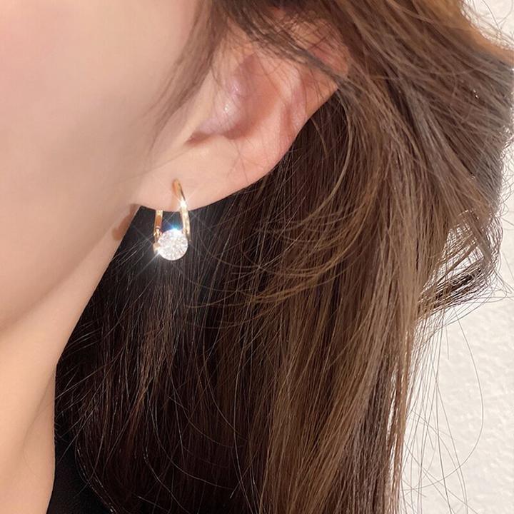 Sterling Silver Diamond Round Stud Earrings