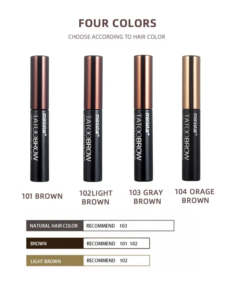 Eye Brow Gel Tattoo Tint Waterproof Peel Off Eye Brow Pomade Tattoo Long-lasting Dye Eyebrow