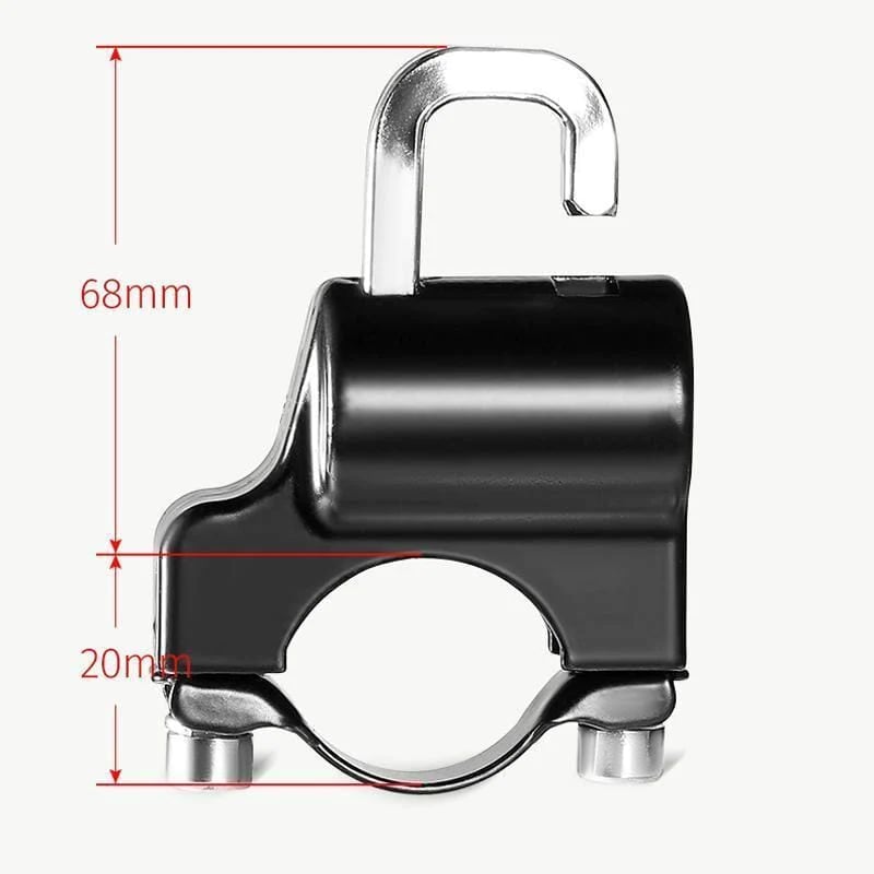 Multifunctional motorcycle helmet lock