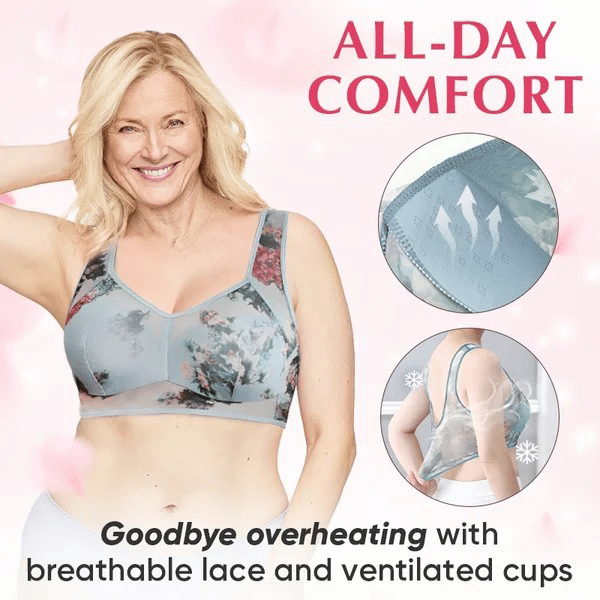 π Super gather bra | Ice Silk Lace Cooling Comfort Bra
