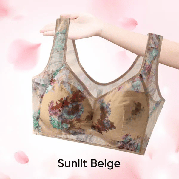 π Super gather bra | Ice Silk Lace Cooling Comfort Bra