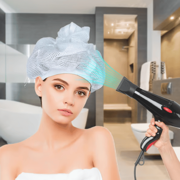 Net Plopping Cap For Drying Curly Hair