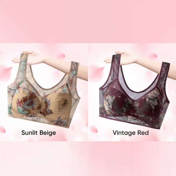 π Super gather bra | Ice Silk Lace Cooling Comfort Bra