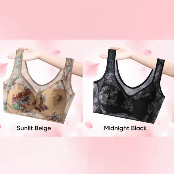 π Super gather bra | Ice Silk Lace Cooling Comfort Bra