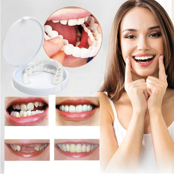 Snap On Smile Top And Bottom Clip on Teeth Veneers