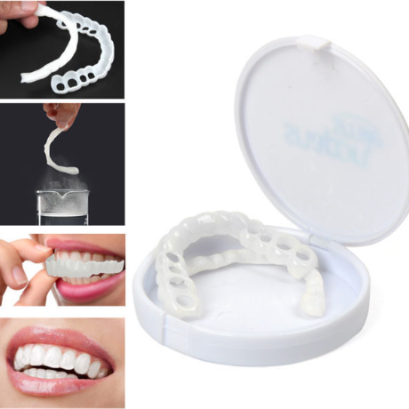 Snap On Smile Top And Bottom Clip on Teeth Veneers