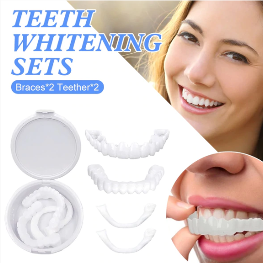 Snap On Smile Top And Bottom Clip on Teeth Veneers