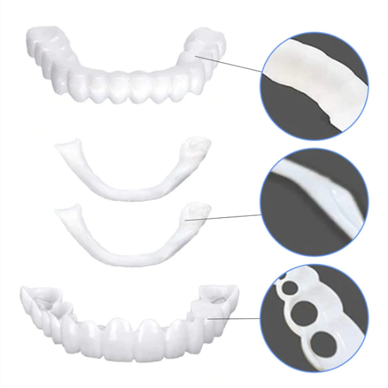 Snap On Smile Top And Bottom Clip on Teeth Veneers