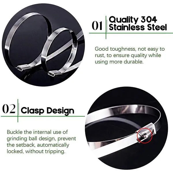 Multi-Purpose Locking Cable Metal Zip Ties