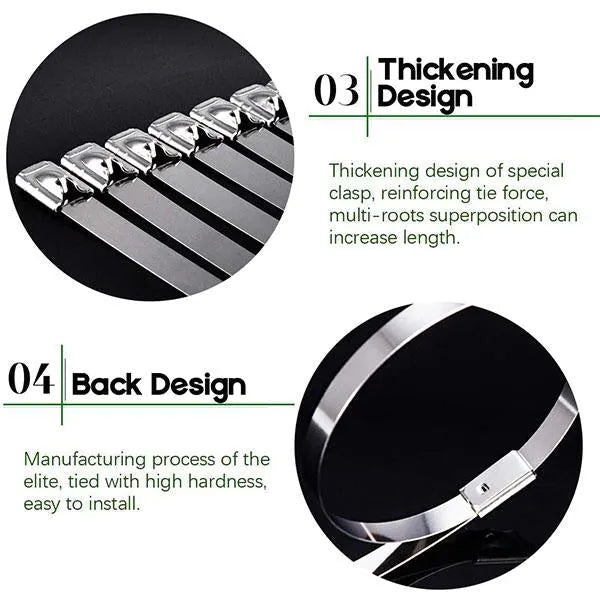 Multi-Purpose Locking Cable Metal Zip Ties