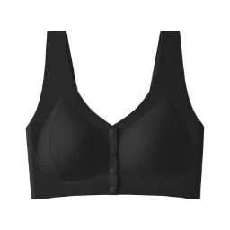 Front-fastening, breathable comfort bra