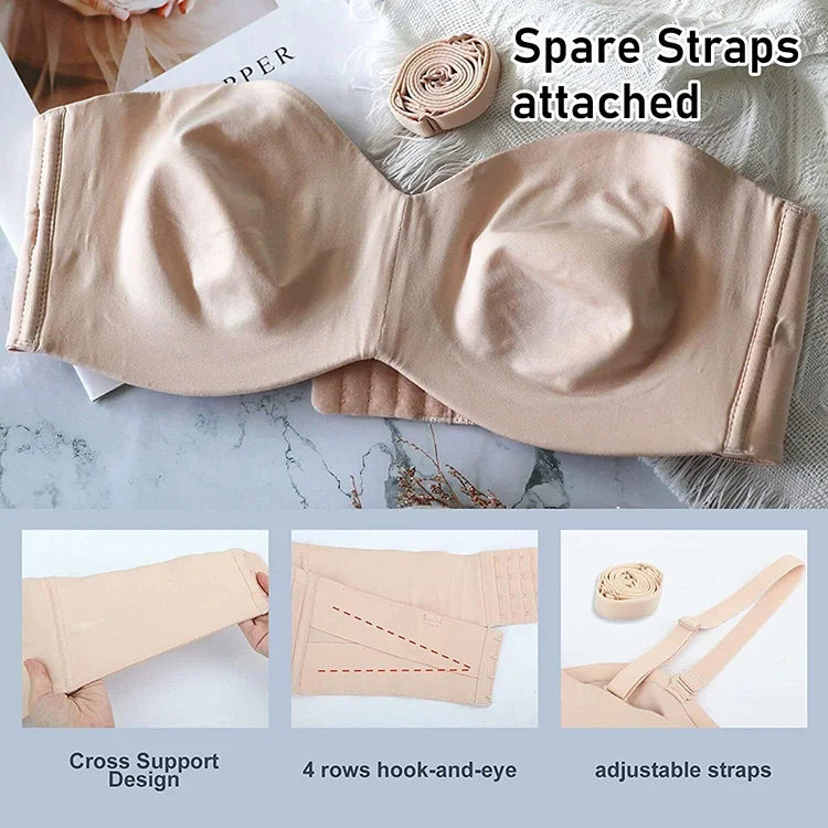 【Cup C to Cup G】Strapless Non-marking Bra