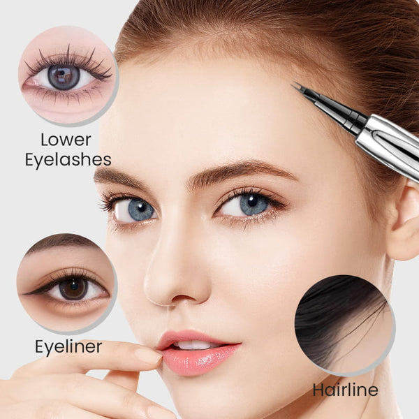 Upgraded Natural Waterproof Eyebrow Pen with Microfine Tip（upgrate) ）
