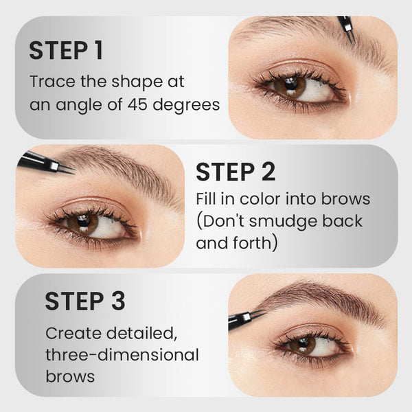 Upgraded Natural Waterproof Eyebrow Pen with Microfine Tip（upgrate) ）