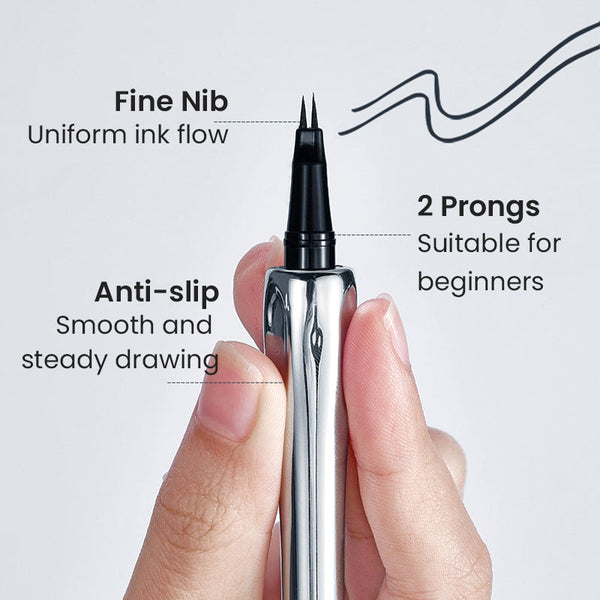 Upgraded Natural Waterproof Eyebrow Pen with Microfine Tip（upgrate) ）
