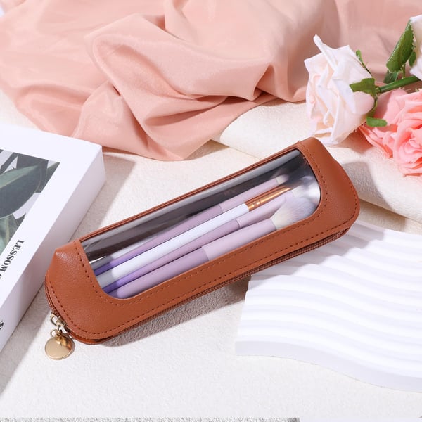 Small Clear PU Leather Makeup Bag