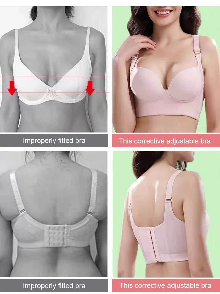 [Veimia] Glossy non-marking deep V bra