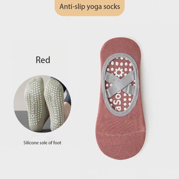 🏆Flash Sale⚡Women's No-Show Socks for Pilates & Workout - Non-Slip Silicone Grip, Breathable & Moisture-Wicking (Yoga/Dance/Indoor Activities)