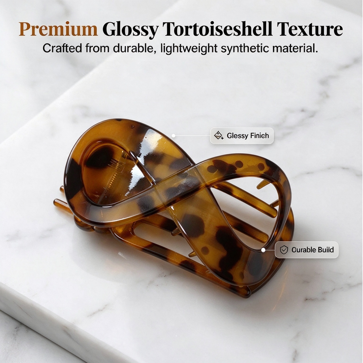 Figure eight hair clip for women
