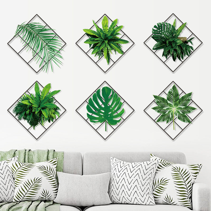 3D Green Plant Wall Sticker