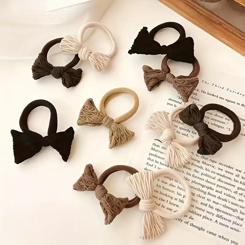 30Pcs Set Bow Hair Ties Set