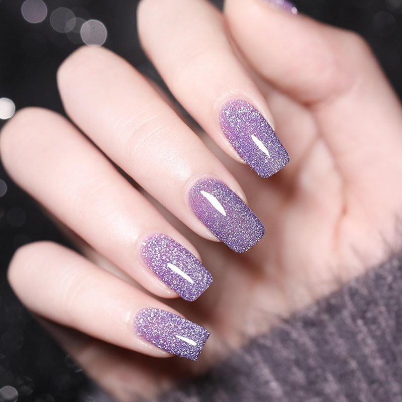 ✨ Shiny and glossy rhinestone gel nail polish | Glossy and long-lasting manicure! 💅