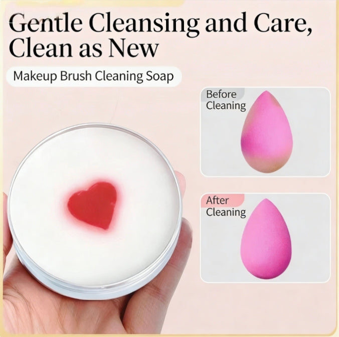 Makeup brush cleaning soap, powder puff cleaning soap, makeup sponge handmade soap, portable cleaning agent, handmade essential oil soap.