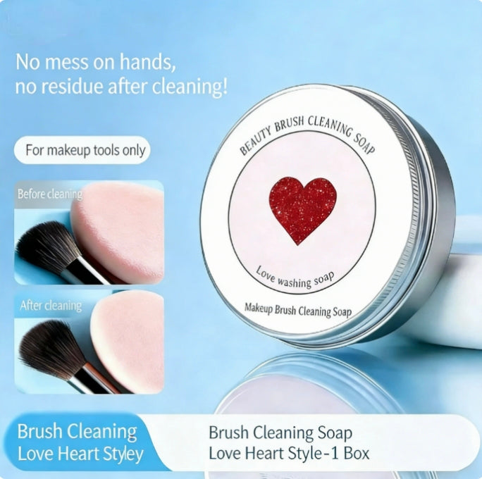 Makeup brush cleaning soap, powder puff cleaning soap, makeup sponge handmade soap, portable cleaning agent, handmade essential oil soap.