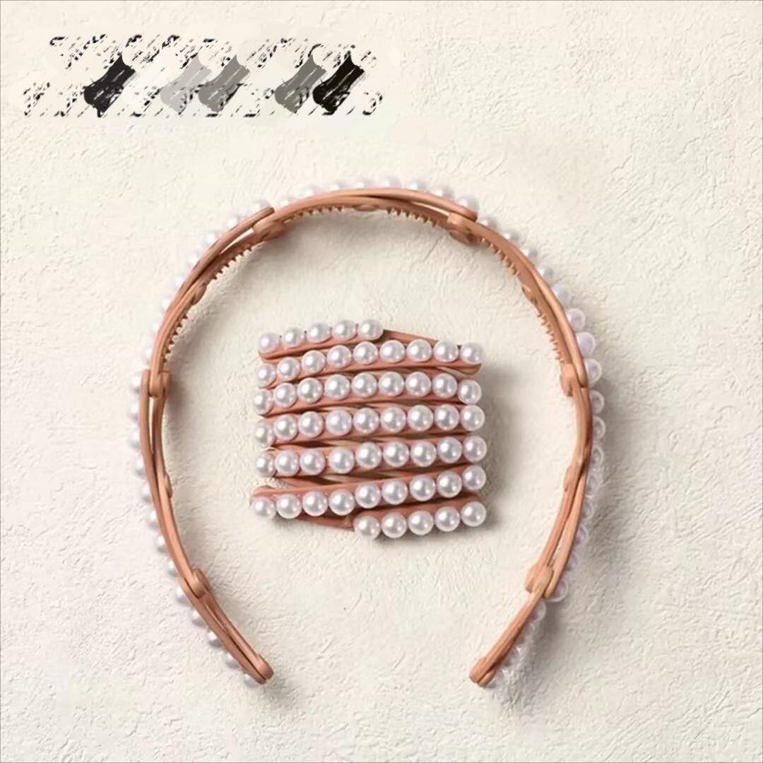 Women Pearl Foldable Hair Clip