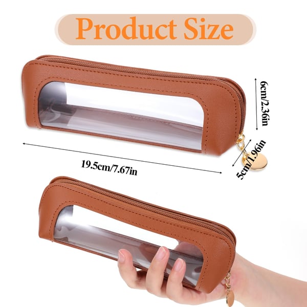 Small Clear PU Leather Makeup Bag