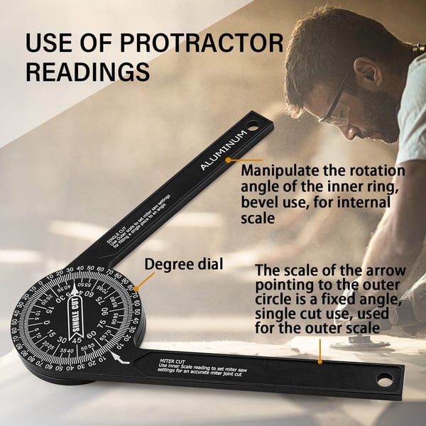 Miter Saw Protractor 360°Angle Measurement Angle Finder Tool