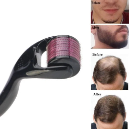 Derma Roller for Beard Hair Face Skin Microneedle Roller for Women & Men Beard Roller, Safe & Easy To Use, 0.25mm