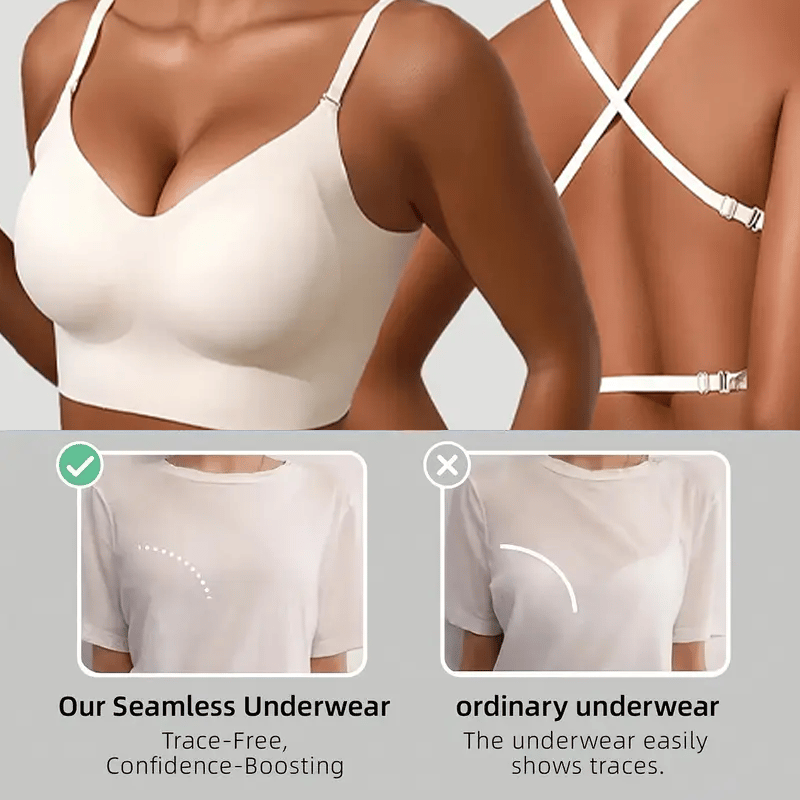 🔥Women's Solid Color Wireless Backless Bra