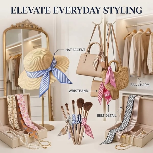 Women's Fade-Proof Silk-Like Multifunctional Fashion Accessories Set