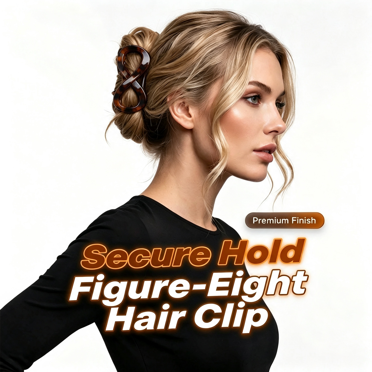 Figure eight hair clip for women