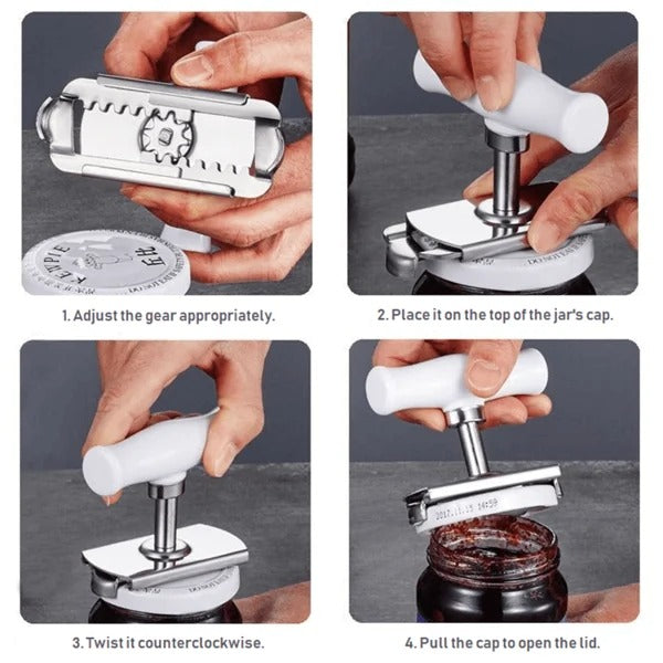 Effortless Stainless Jar Opener