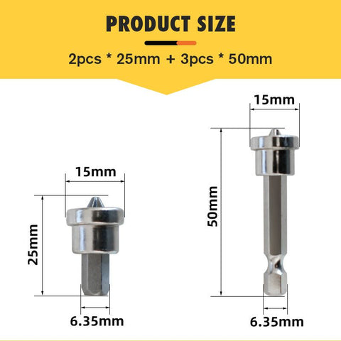 5 Pcs Magnetic Positioning Screwdriver Bits