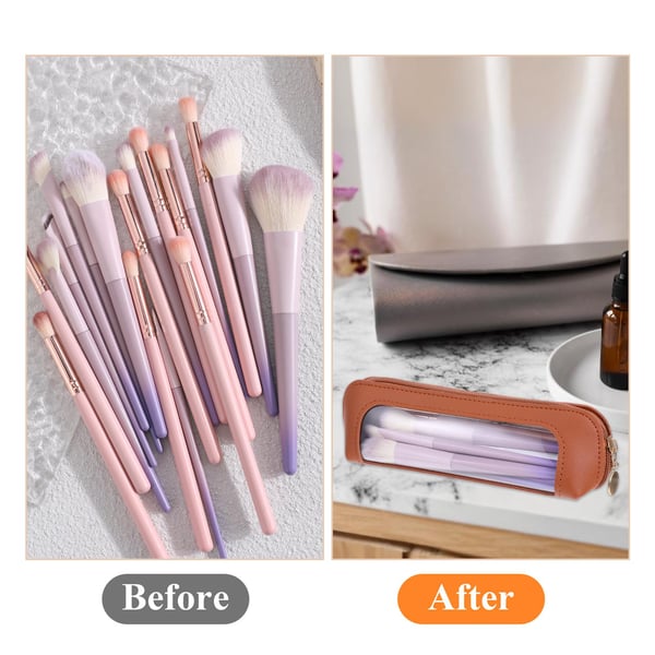 Small Clear PU Leather Makeup Bag